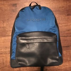 Coach Charles Nylon Leather Backpack